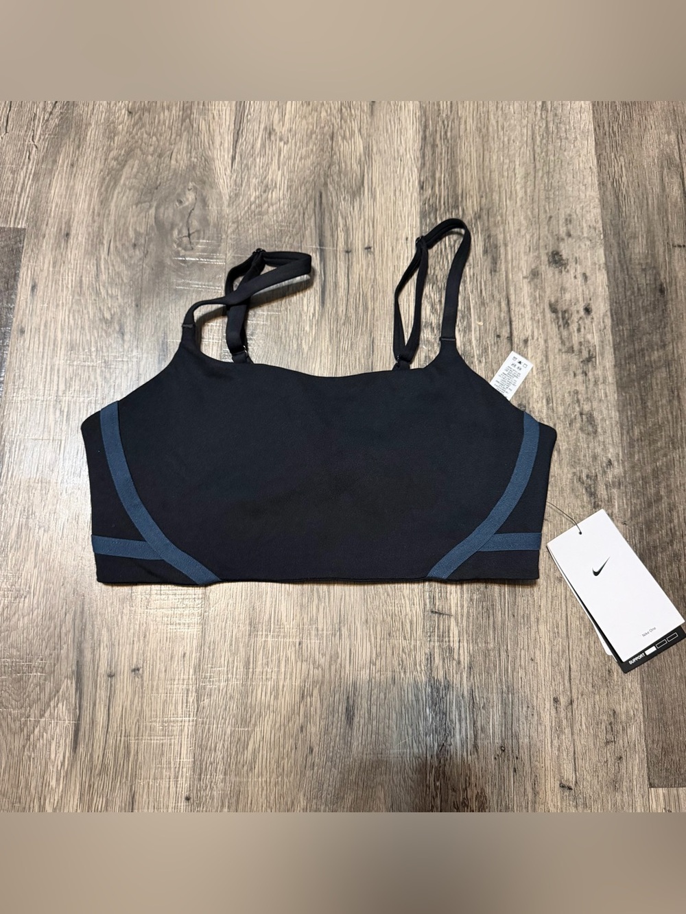 NWT Nike One Convertible Light Support Sports Bra Black Navy Size S HF5366